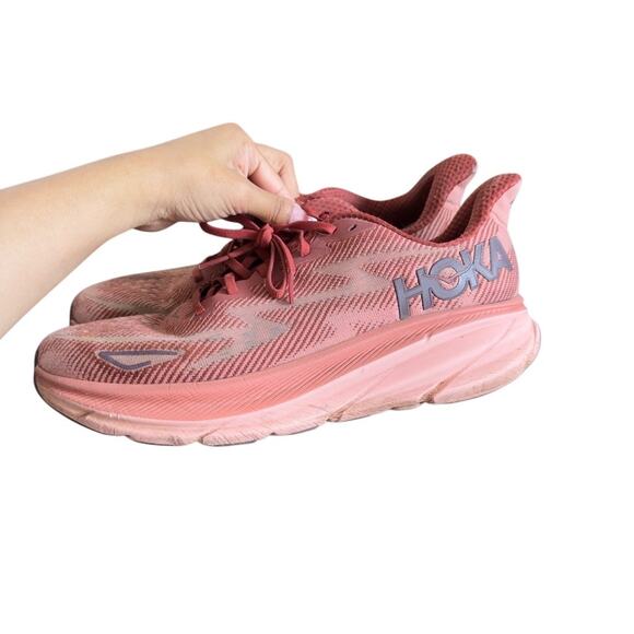 Hoka‎ One Clifton Running Sneakers Size 12B Red - Picture 7 of 14